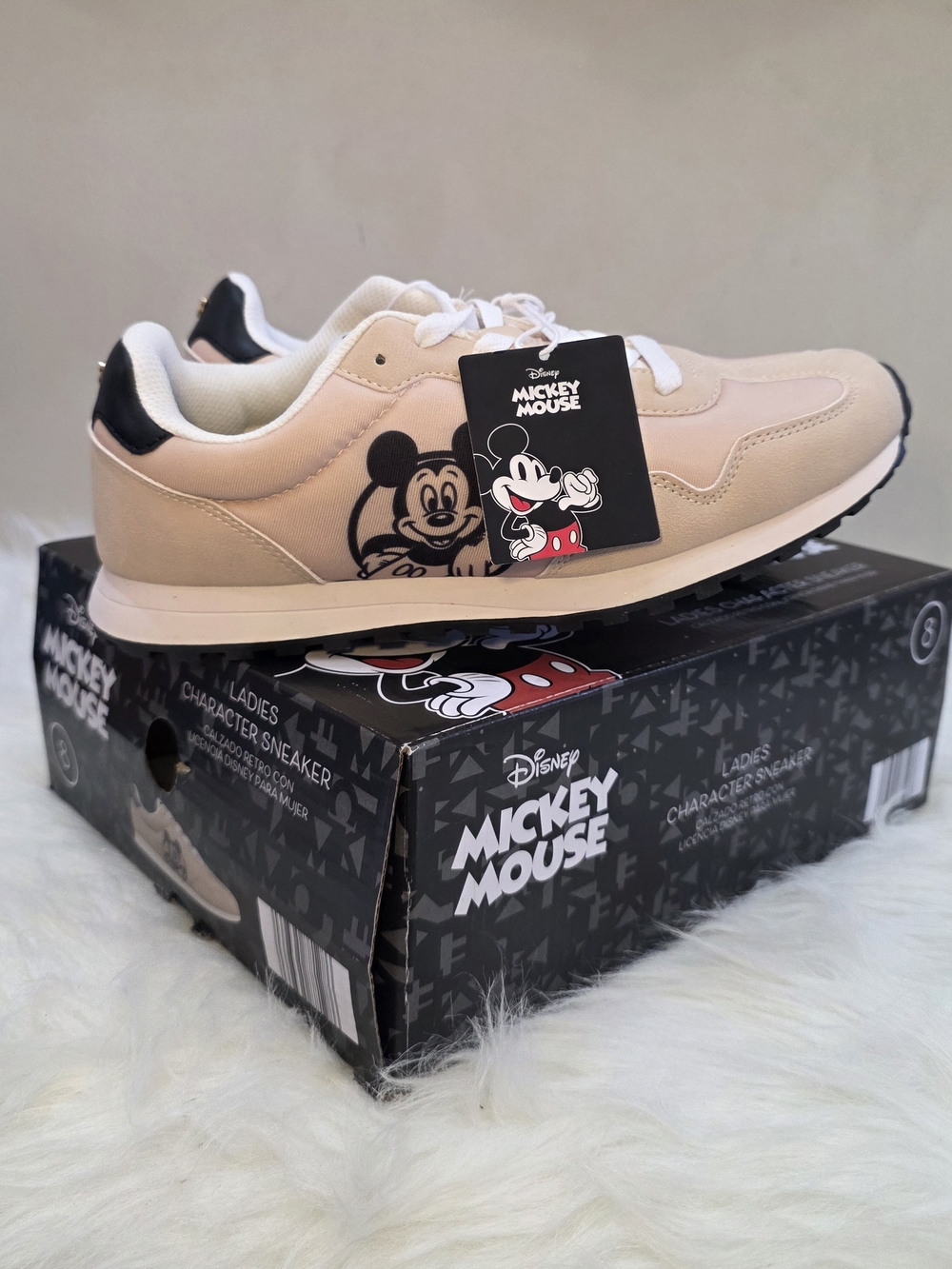 Ladies Beige Runner Sneakers